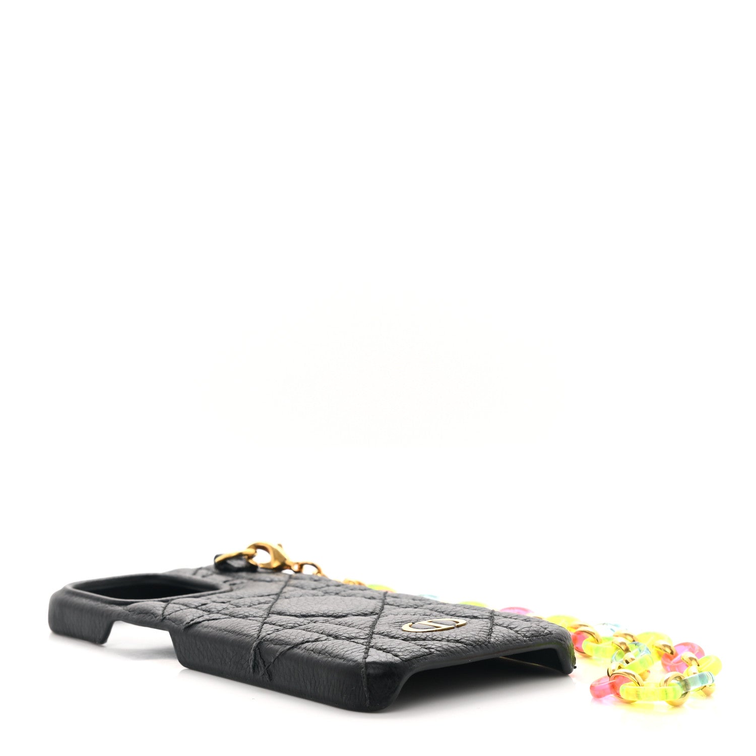 Christian Dior Calfskin Cannage Caro iPhone 13 Pro Case With Bracelet Black 4 of 5