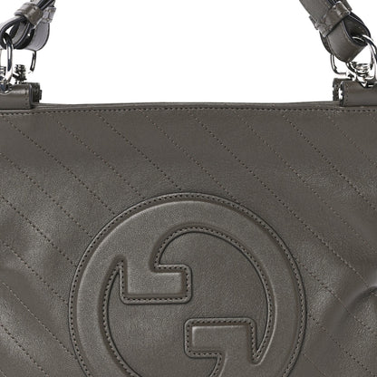 Gucci Sakai Be Green Calfskin Diagonal Stitched Small Blondie Tote Craclet Brown Craclet Brown 6 of 7