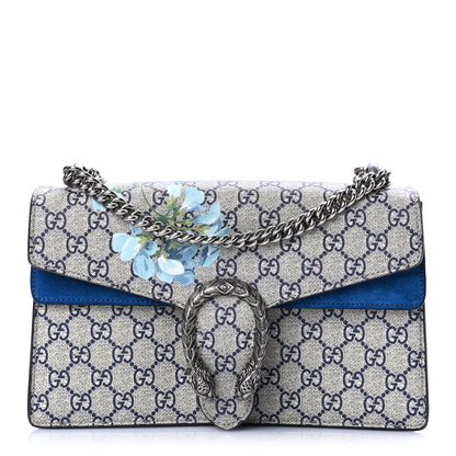 Gucci GG Supreme Monogram Blooms Small Dionysus Shoulder Bag Beige Navy Vintage Blue 1 of 11