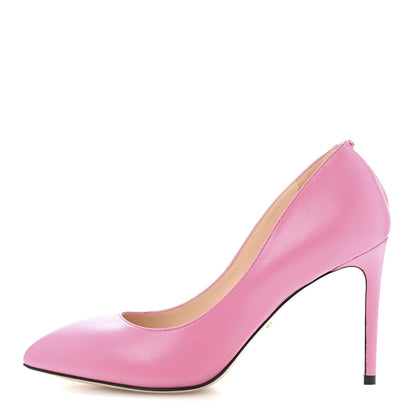 Gucci Malaga Kid GG Split Back Pumps 38.5 Pink Tropical Flower 1 of 7