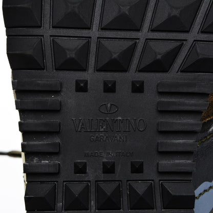 Valentino Garavani Nappa Suede Camouflage Mens Rockrunner Sneakers 41 Multicolor 8 of 8