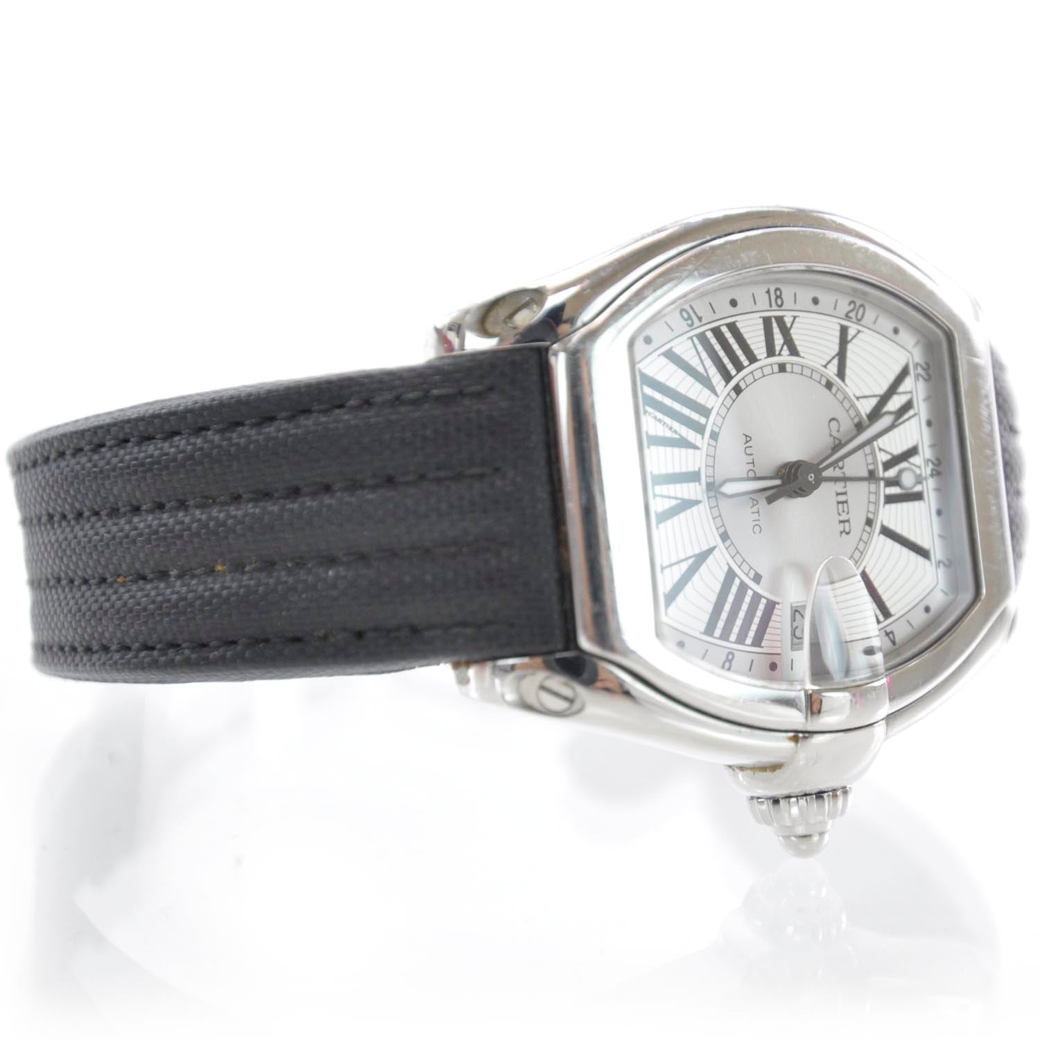 Cartier Stainless Steel Nylon 42mm Roadster GMT Automatic Watch 6 of 7