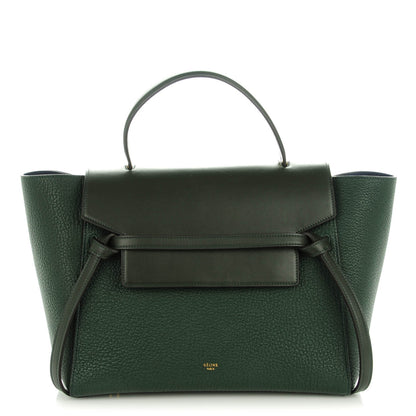 Celine Goatskin Smooth Calfskin Mini Belt Bag Dark Green 1 of 8