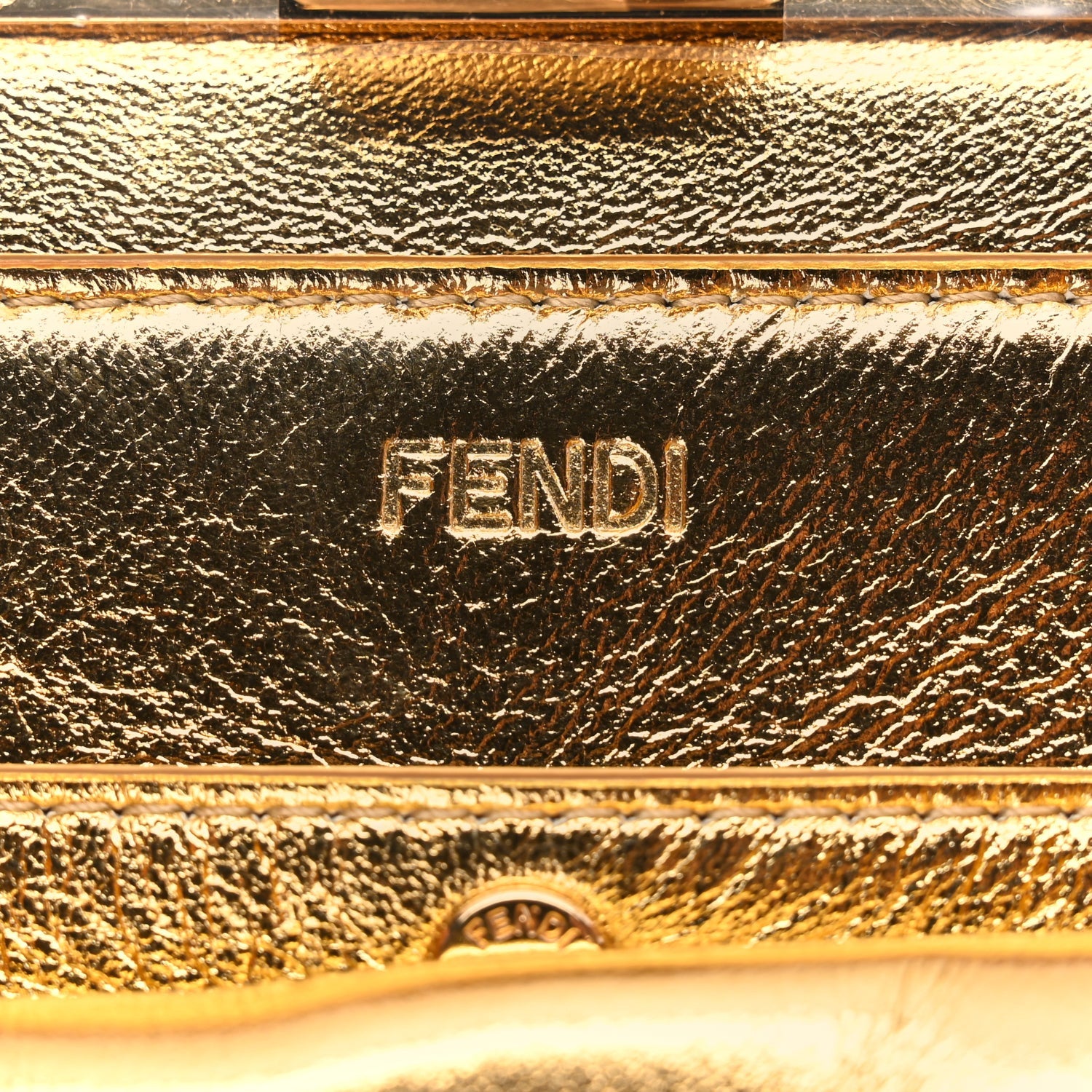 Fendi Raso Satin Trapunatato Medium Peekaboo I SEE U East West Satchel Rosa Quarzo Oro 5 of 9