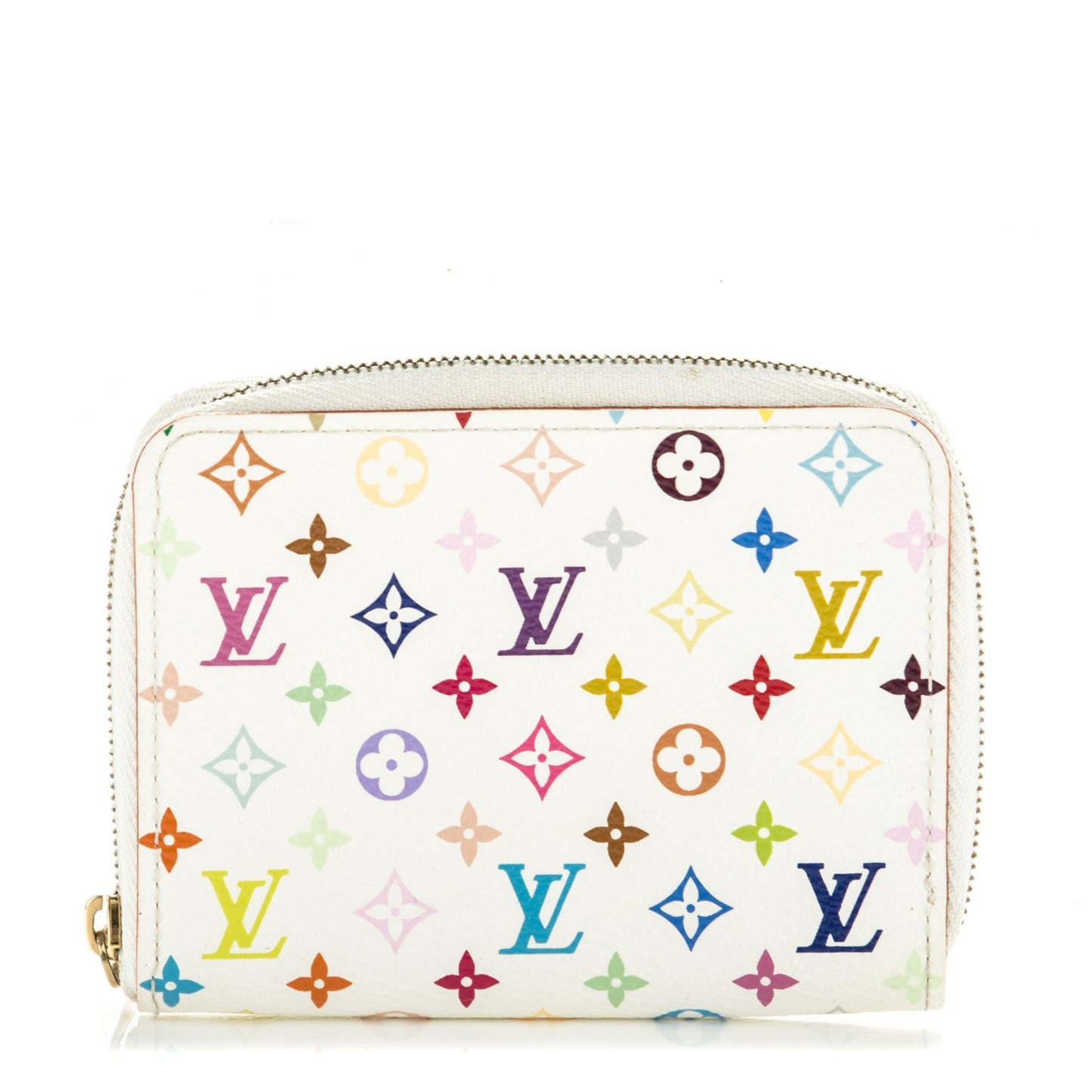 Monogram Multicolor Zippy Coin Purse White