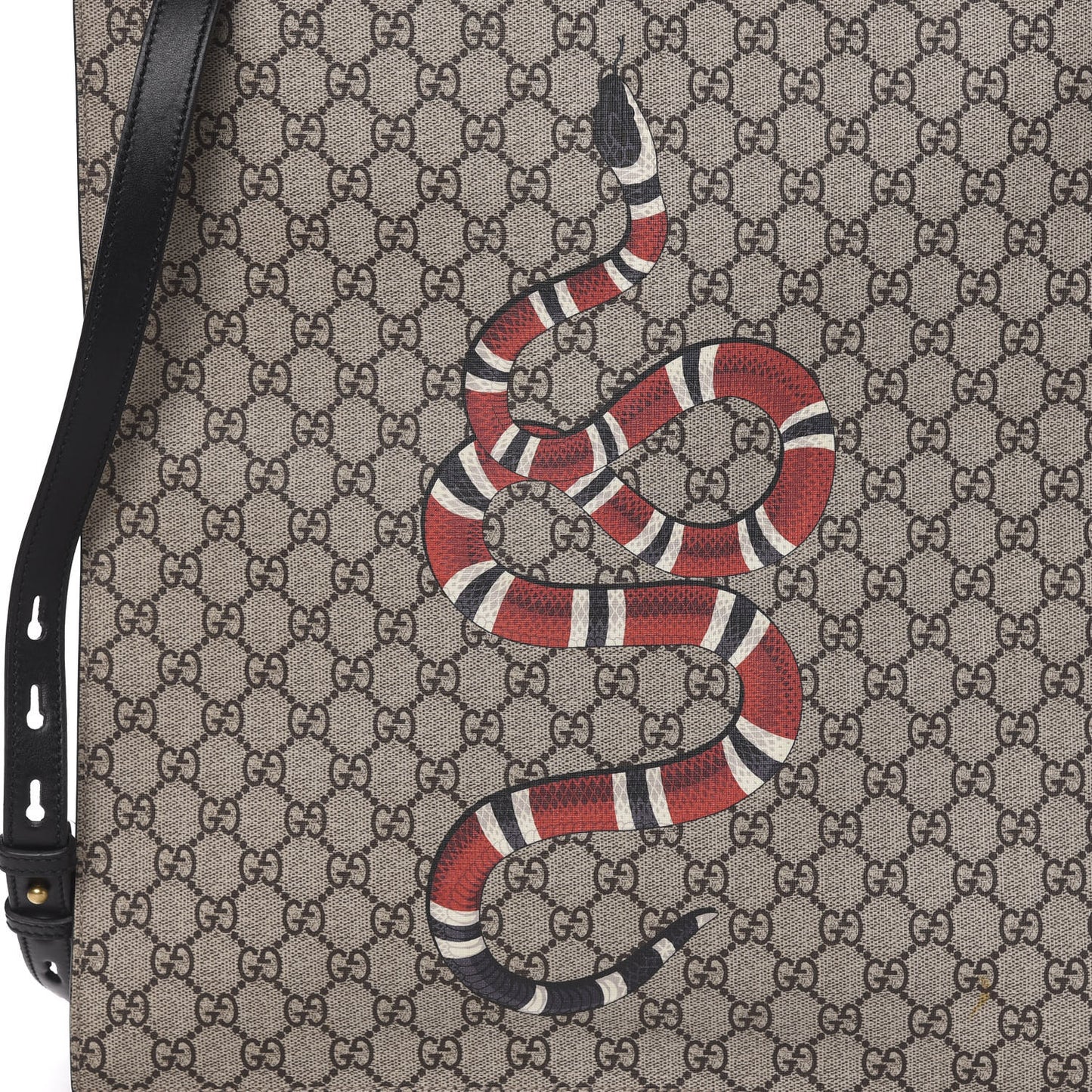 Soft GG Supreme Monogram Kingsnake Vertical Tote Black