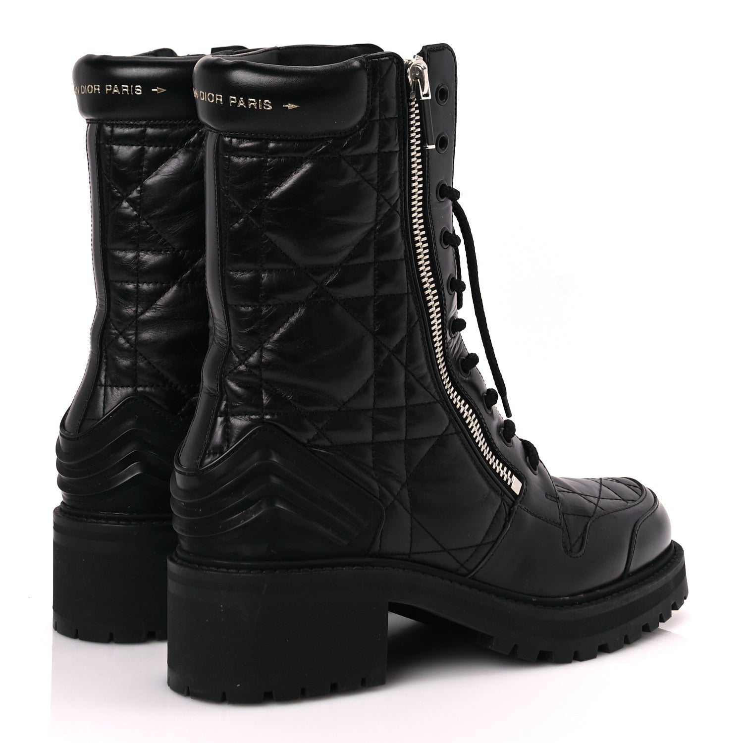 Christian Dior Calfskin Cannage D-Leader Ankle Boot 41 Black 4 of 8