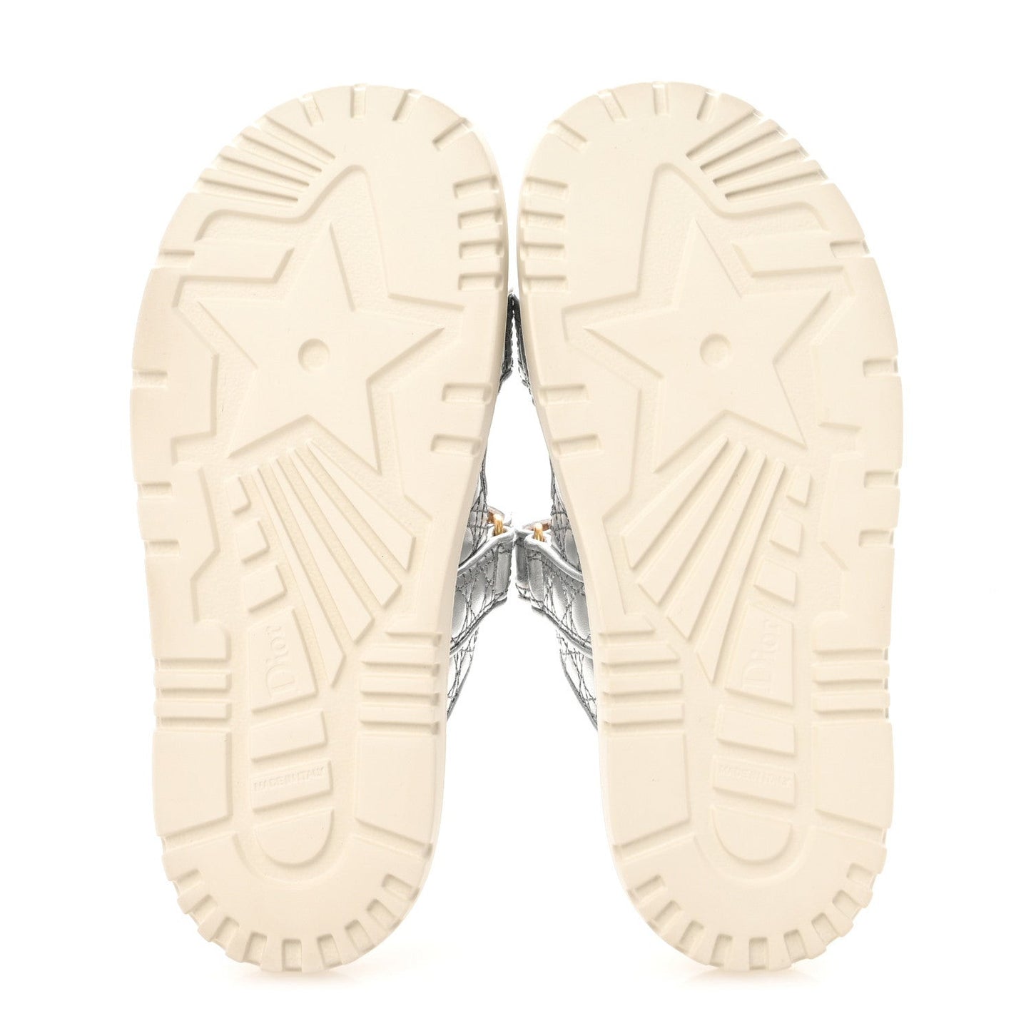 Laminated Sheepskin Cannage Dior Or Dioract Slide Sandals 39 Steel
