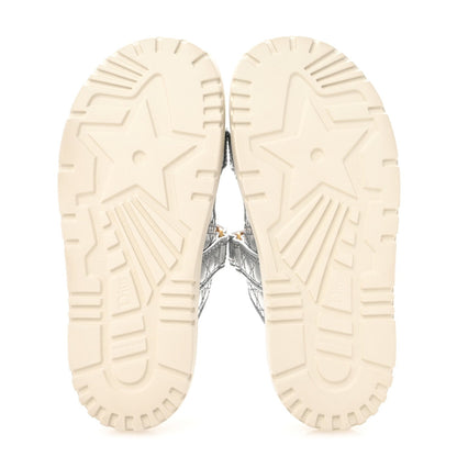 Christian Dior Laminated Sheepskin Cannage Dior Or Dioract Slide Sandals 39 Steel 6 of 7