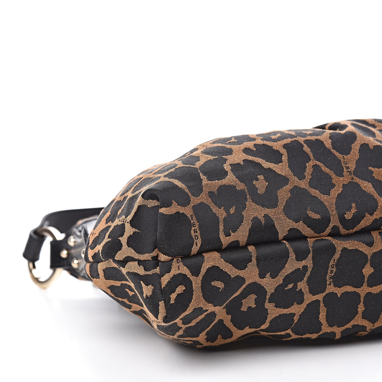 Jacquard Leopard Print Chef Hobo Tobacco
