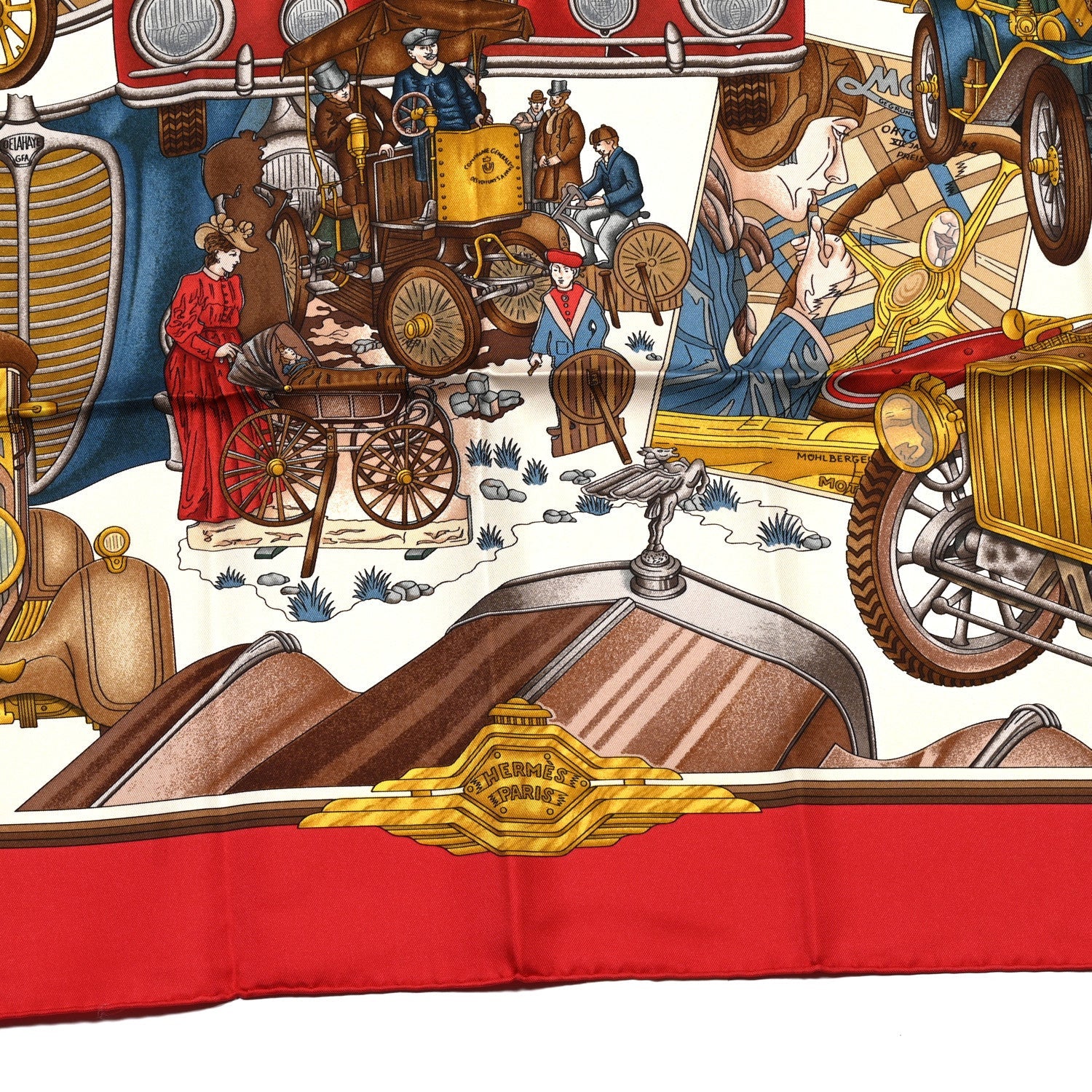 Hermes Silk Automobile Scarf 90 2 of 5