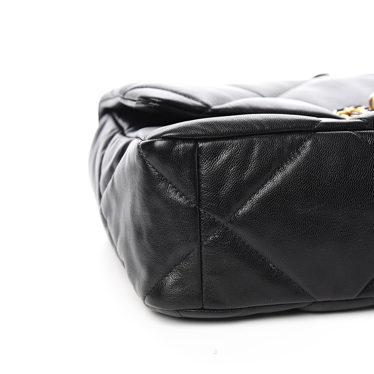 Goatskin Quilted Large Chanel 19 Flap Black