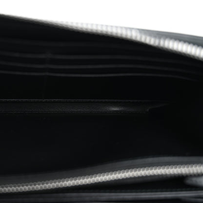 Prada Saffiano Embossed Zip Around Wallet Black 5 of 13