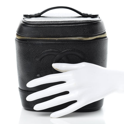 Chanel Caviar Vanity Cosmetic Case Black 2 of 8