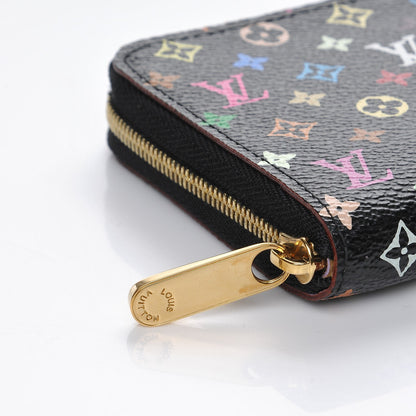 Louis Vuitton Monogram Multicolor Zippy Coin Purse Black Violet 8 of 8