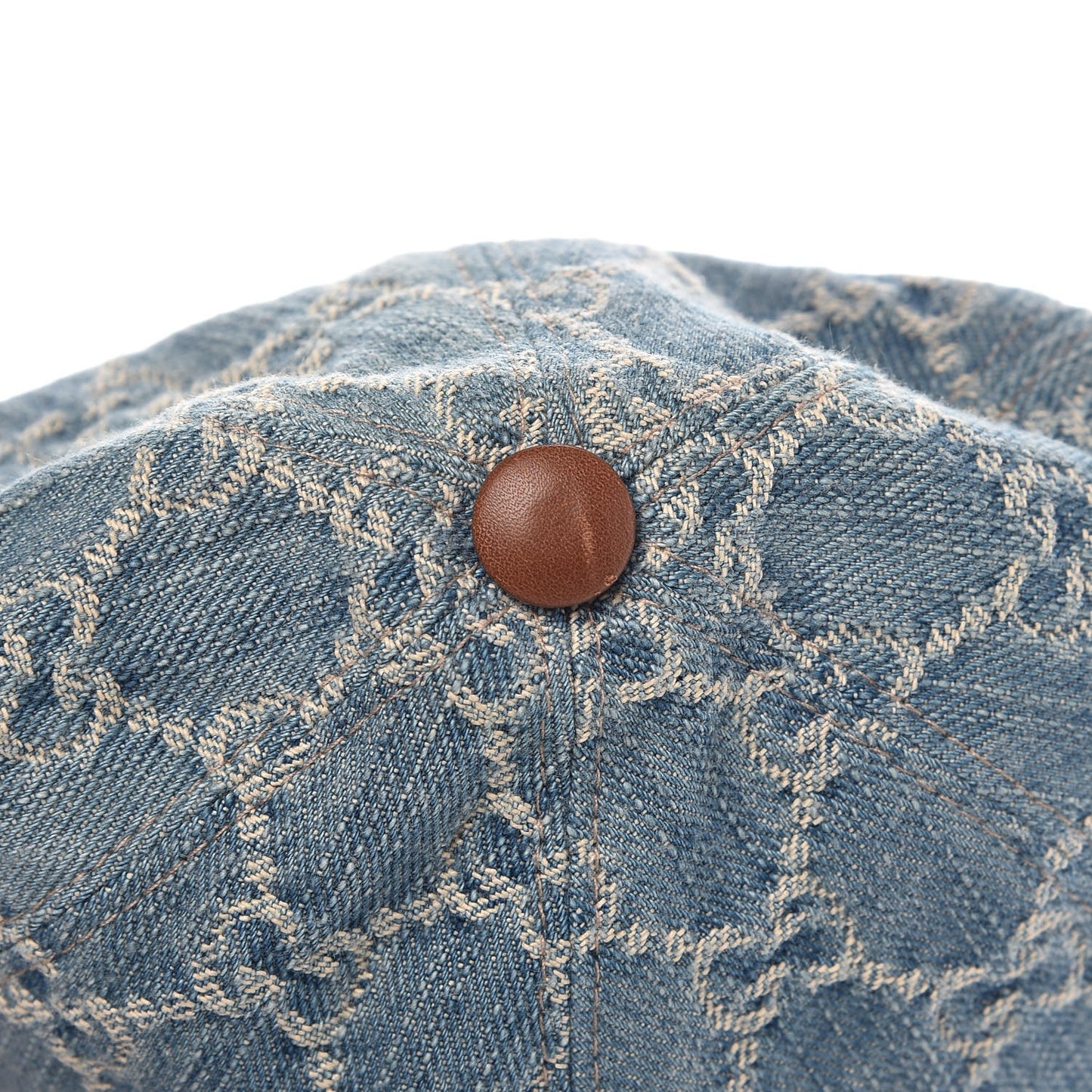 Denim GG Monogram Baseball Hat S Blue