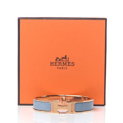 Hermes Enamel Narrow Clic Clac H Bracelet PM Gris Orage 6 of 6
