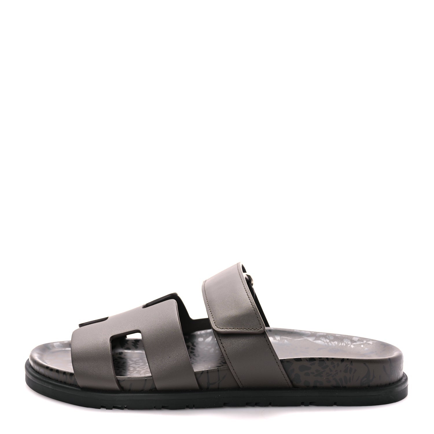 Hermes Calfskin Chypre Sandals 38.5 Ecorce 1 of 9