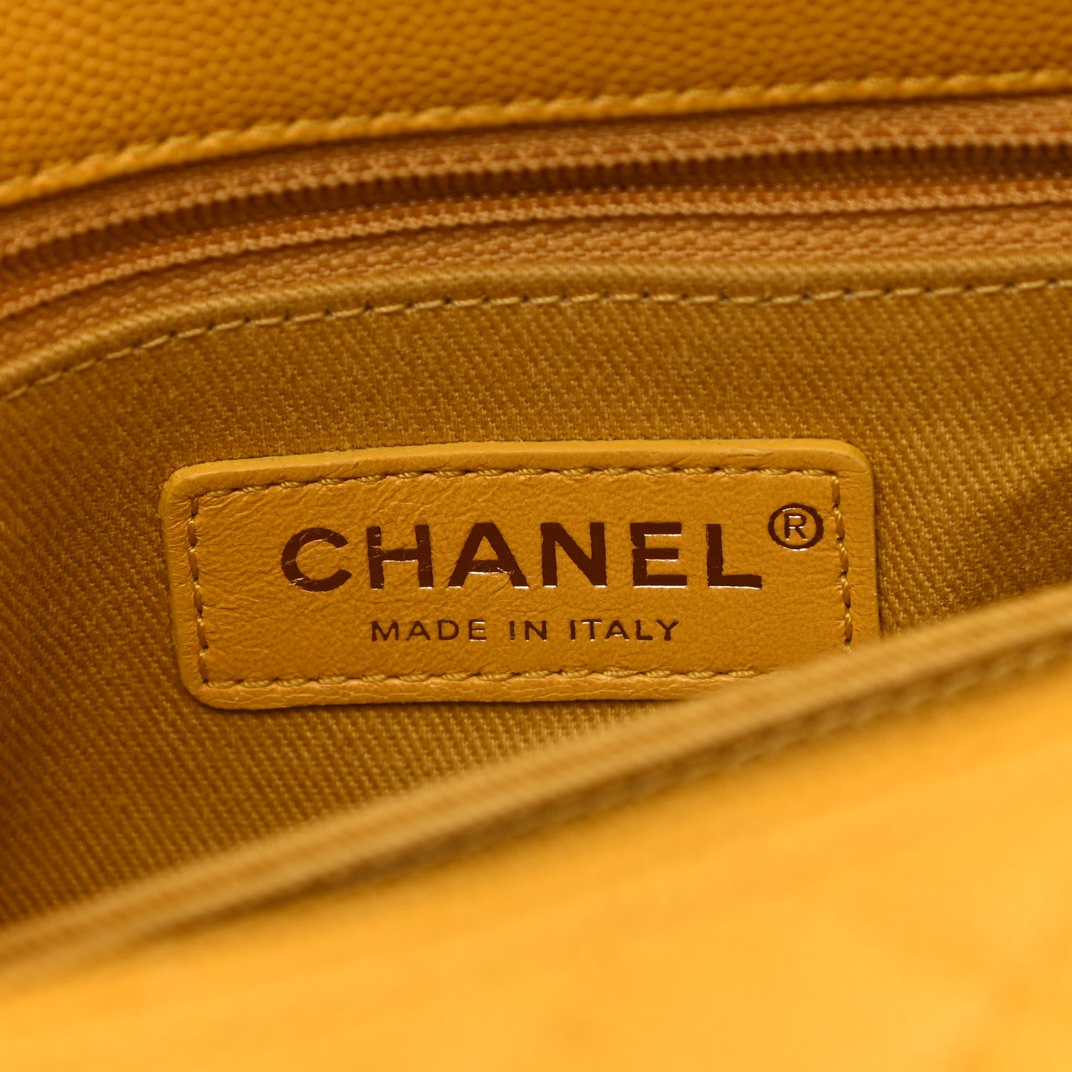 Chanel Caviar Quilted Mini Coco Handle Flap Yellow 10 of 22