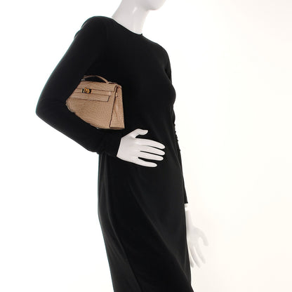 Hermes Matte Alligator Kelly Pochette Poussiere 2 of 23