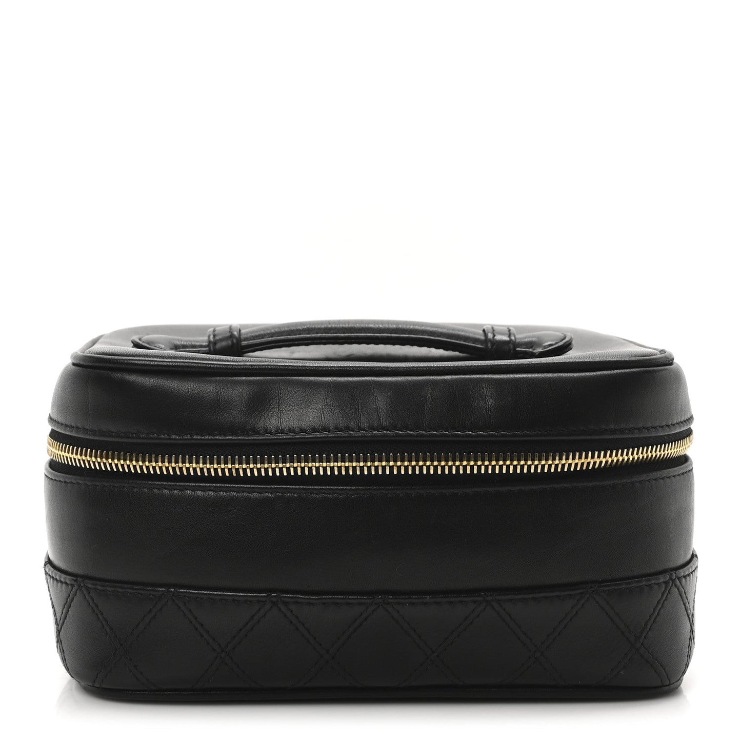 Lambskin Vanity Cosmetic Case Black