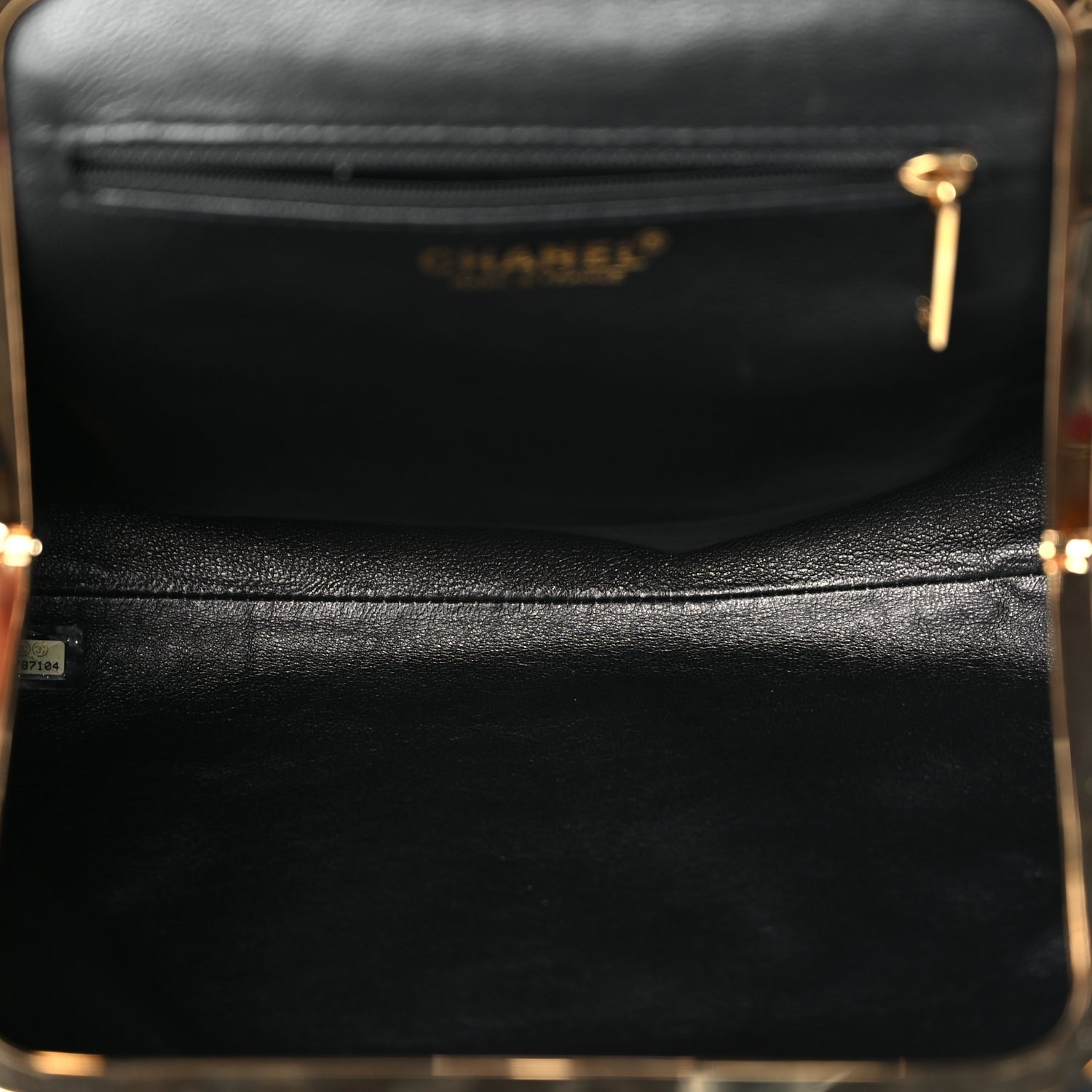 Chanel Tweed Lambskin Plexiglass CC Wristlet Black 4 of 8