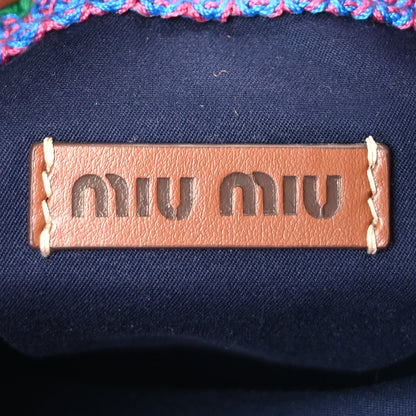 Miu Miu Fabric Crochet Drawstring Pouch  Multicolor 5 of 8