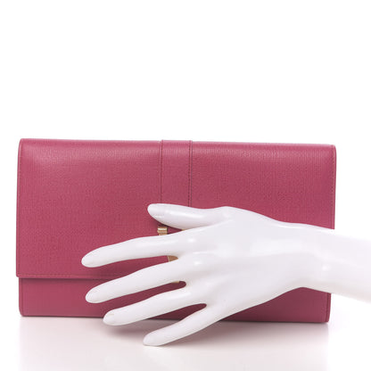 Saint Laurent Textured Calfskin Classic Y Document Case Clutch Fuchsia 2 of 10