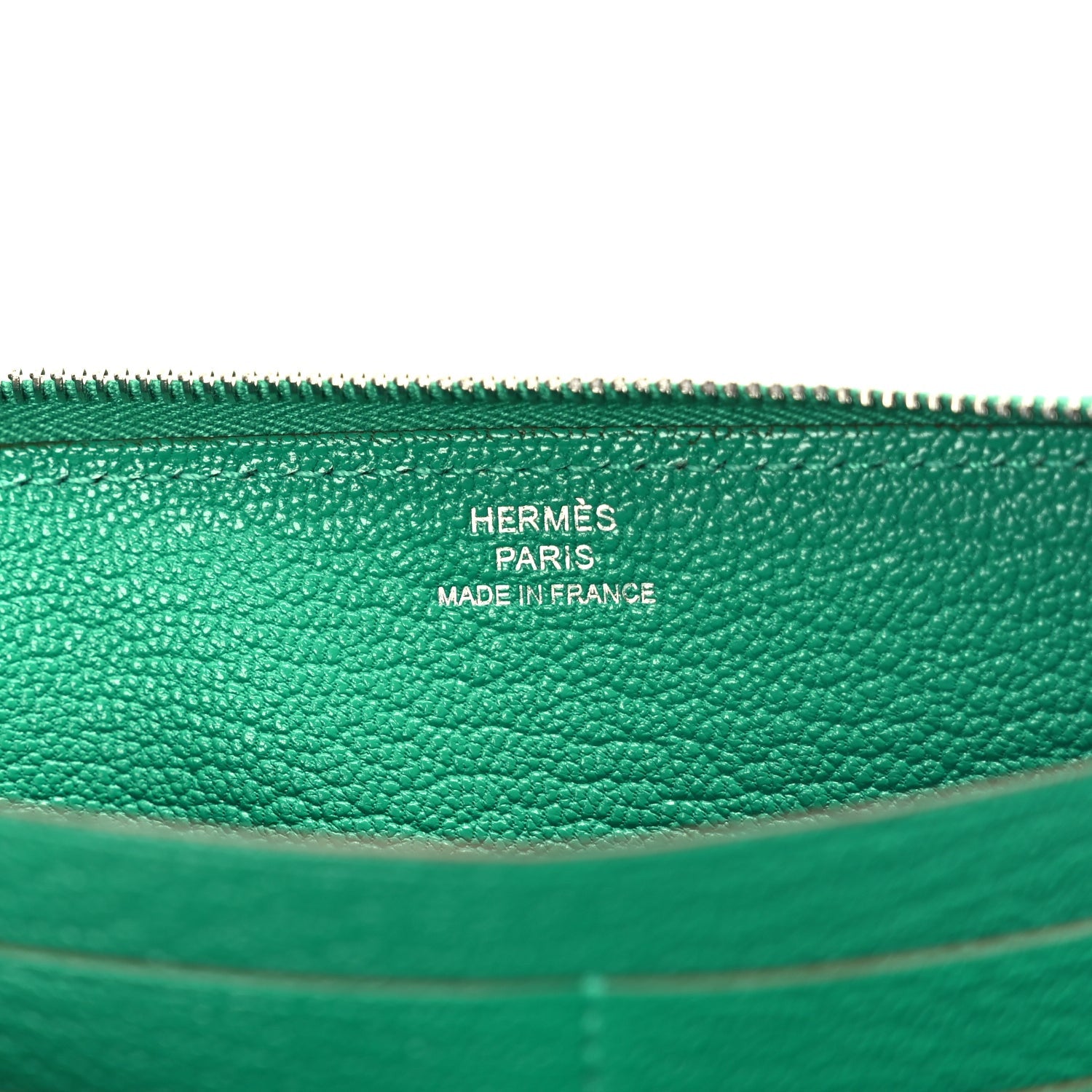 Hermes Chevre Mysore Silk'In Wallet Vert Jade Vert Jade 6 of 7
