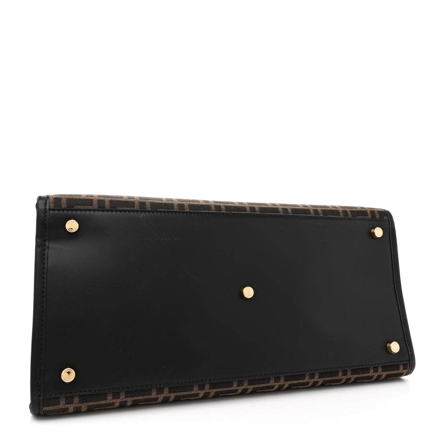 X VERSACE Fabric Jacquard Calfskin Plexiglass Fendace FF Medusa Studded Large Fendi Sunshine Shopper Tote Marrone Fuxia