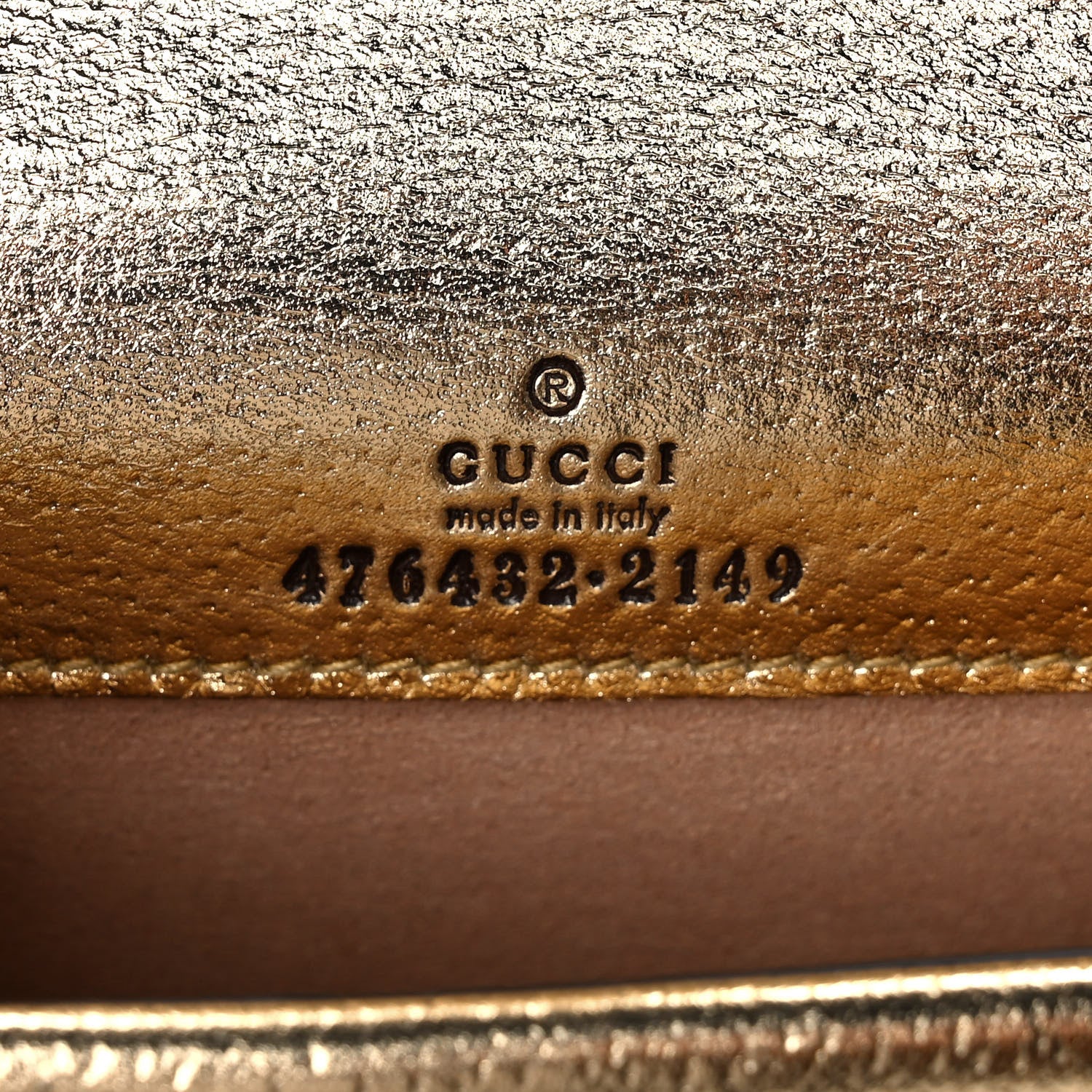 Gucci Metallic Calfskin Super Mini Dionysus Shoulder Bag Gold 6 of 9
