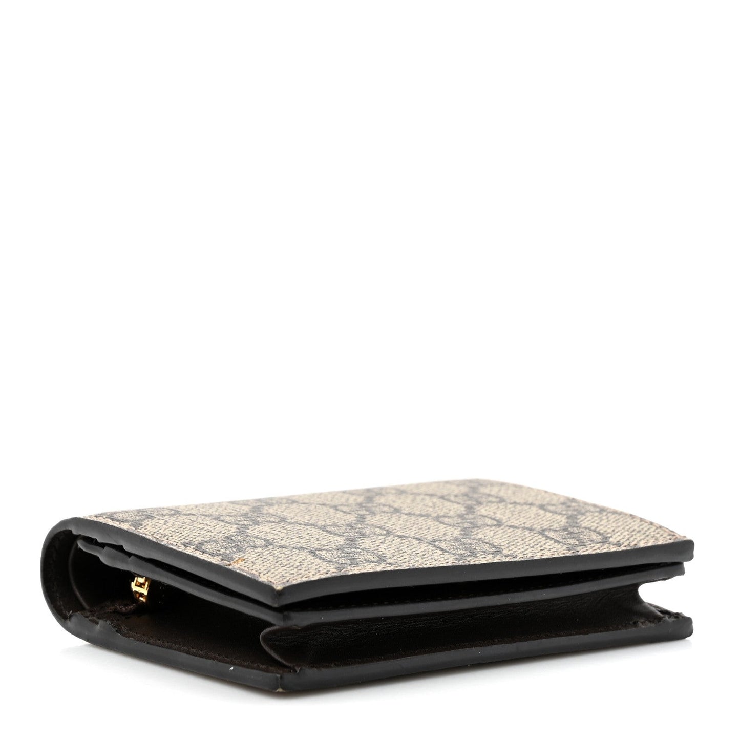 GG Supreme Monogram Card Case Beige