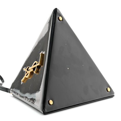 Saint Laurent Patent Pyramid Clutch Black 4 of 10