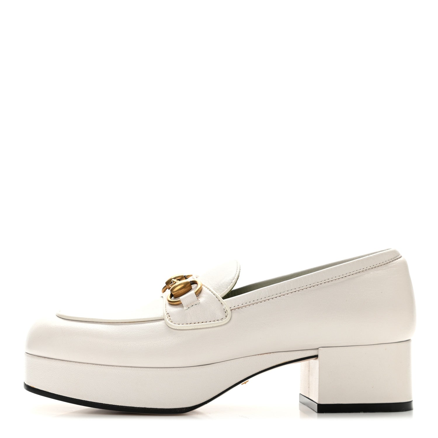 Gucci Goatskin Houdan Platform Loafers 36 Great White 1 of 9