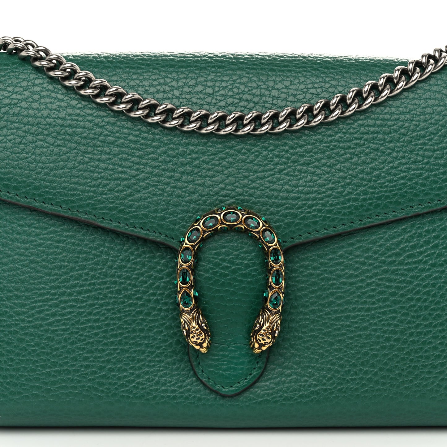 Calfskin Mini Dionysus Chain Wallet Emerald