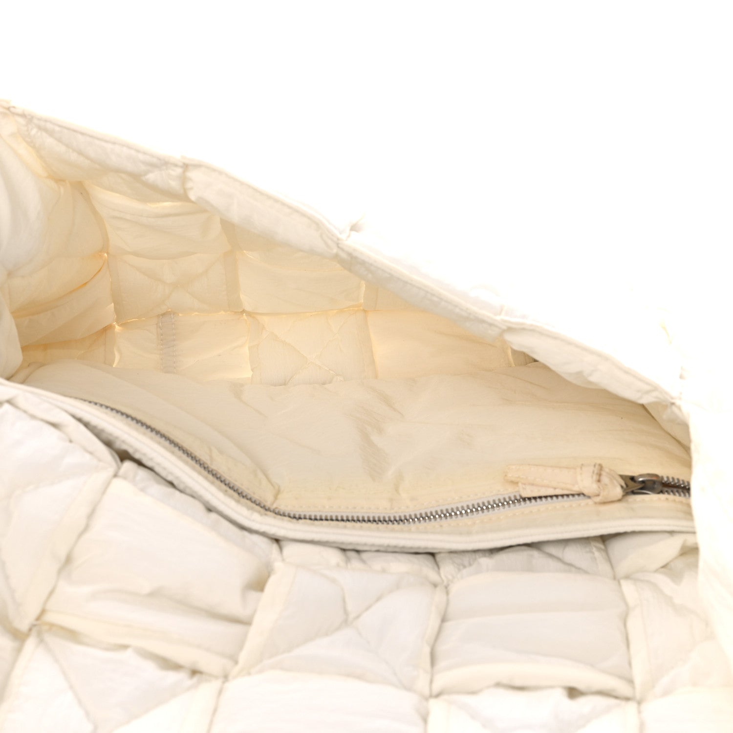 Bottega Veneta Nylon Intrecciato Padded Tech Maxi Cassette Bag White 5 of 15