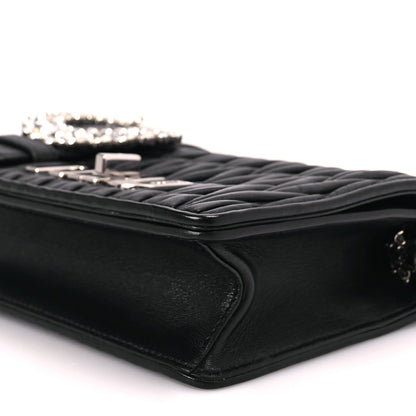 Miu Miu Matelasse Crystal Embellished Shoulder Bag Black 8 of 8