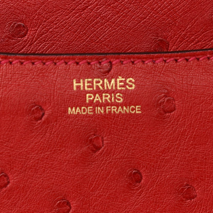 Hermes Ostrich Constance 24 Rouge Vif 6 of 9