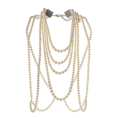 Chanel Pearl Gripoix Poured Glass CC Harness Gold 1 of 6