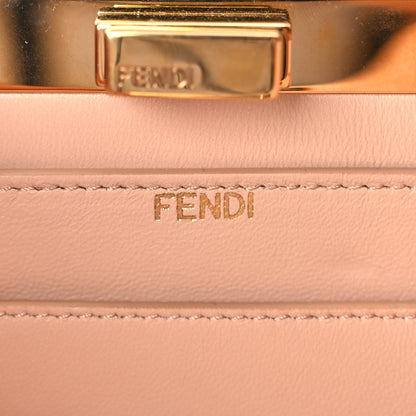 Fendi Vitello Seta Nappa Bi-Color Small Peekaboo I SEE U Satchel Midnight Light Rose Sand 5 of 8