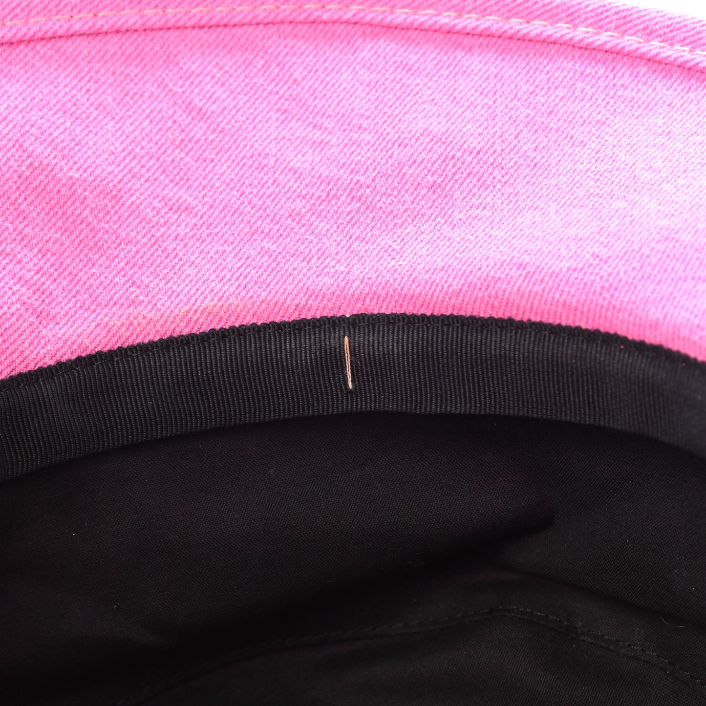 Denim Logo Bucket Hat Pink Yellow