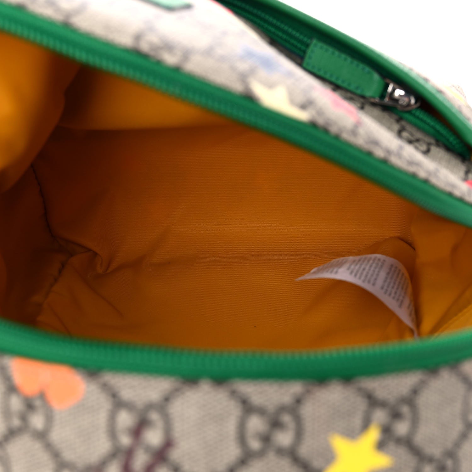 Gucci GG Supreme Monogram Ranch Childrens Backpack Beige Ebony Multicolor New Shamarock 5 of 11