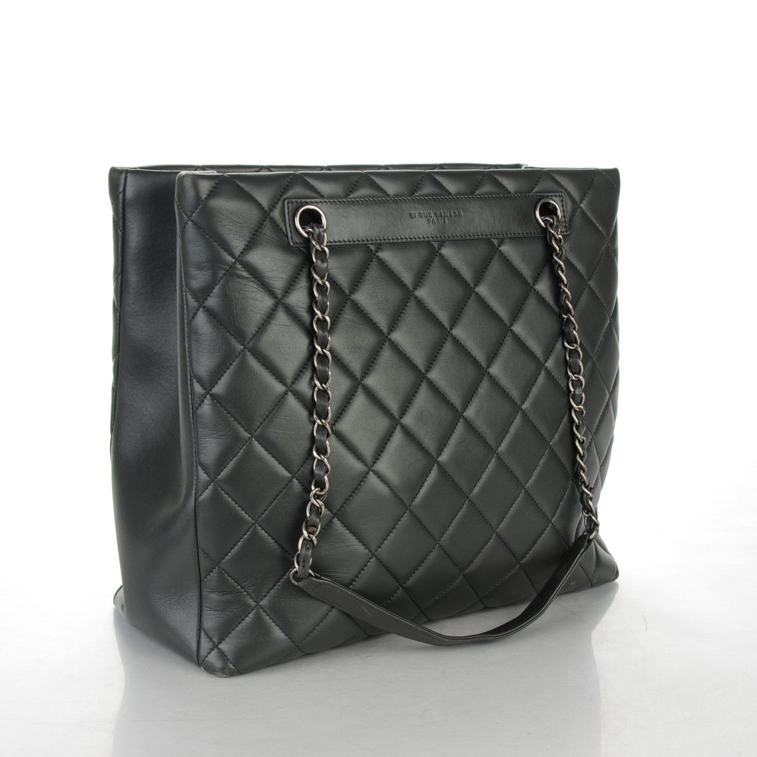 Chanel Lambskin Quilted Trendy CC Shopping Tote Grey 3 of 8