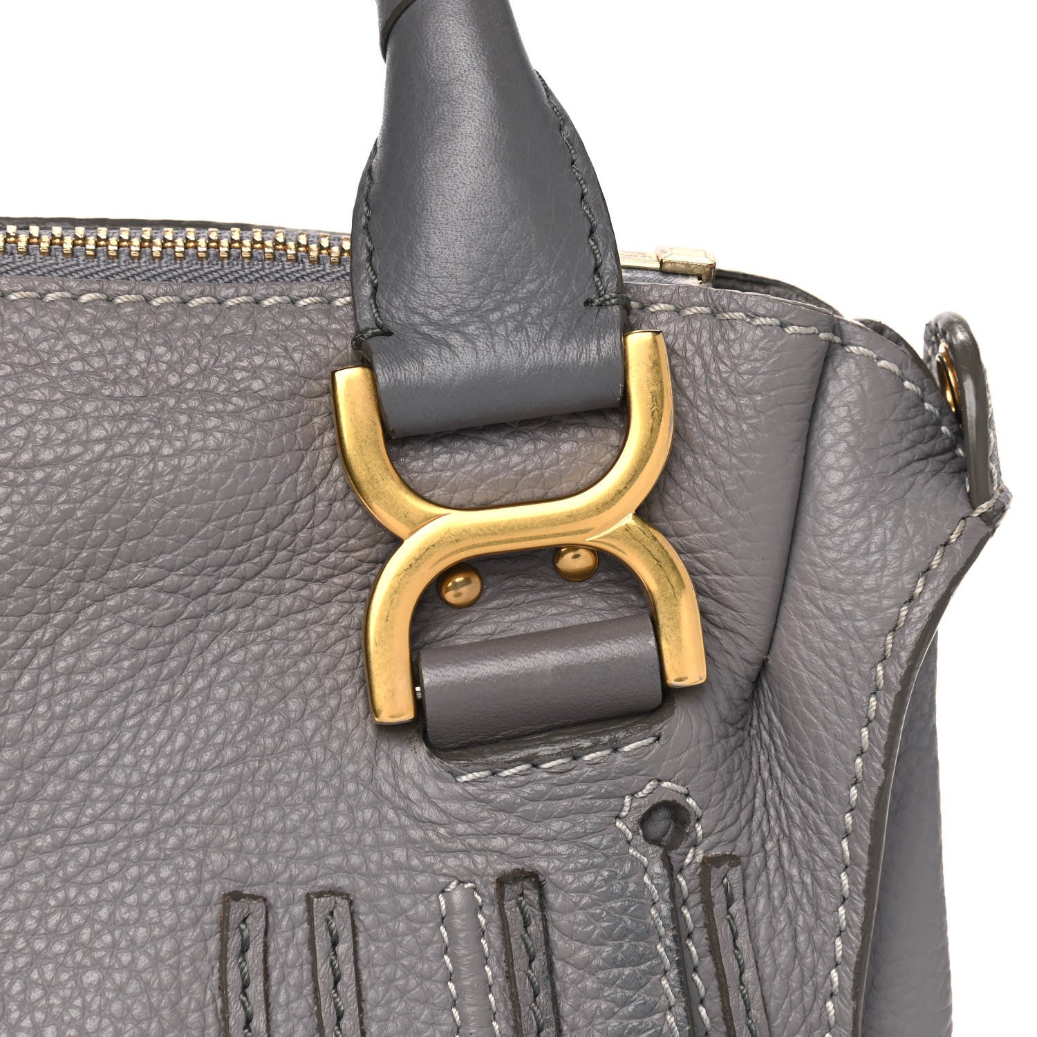 Chloe Calfskin Medium Marcie Satchel Cashmere Grey 9 of 10