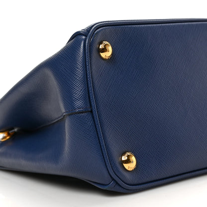 Prada Saffiano Small Galleria Double Zip Tote Bluette 7 of 8