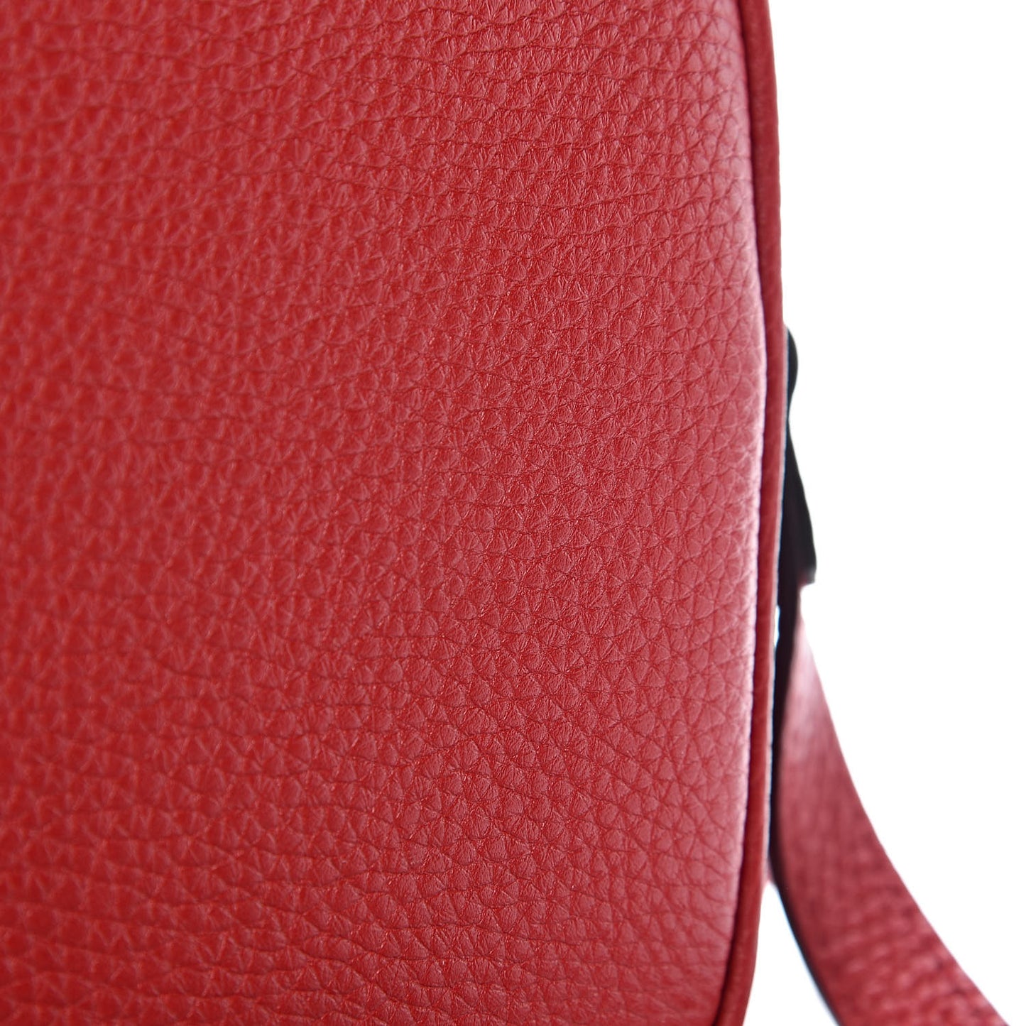 Pebbled Calfskin Small Soho Disco Bag Tabasco Red