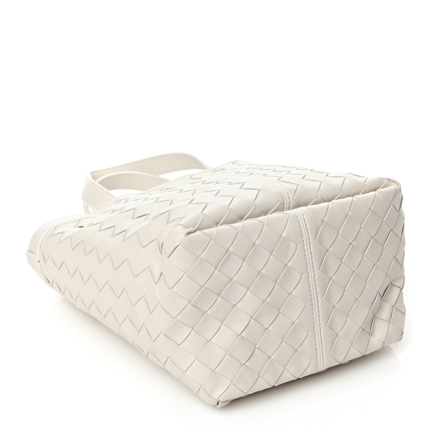 Nappa Intrecciato Small Flip Flap Tote Chalk