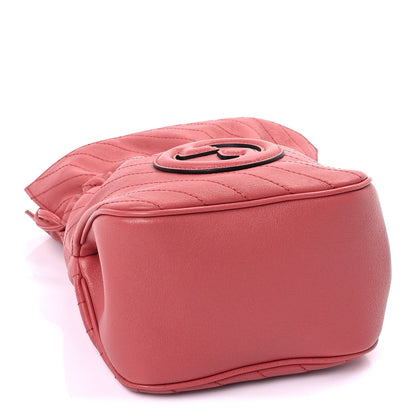 Gucci Sakai Be Green Calfskin Diagonal Stitched Mini Blondie Bucket Bag Pink 3 of 8