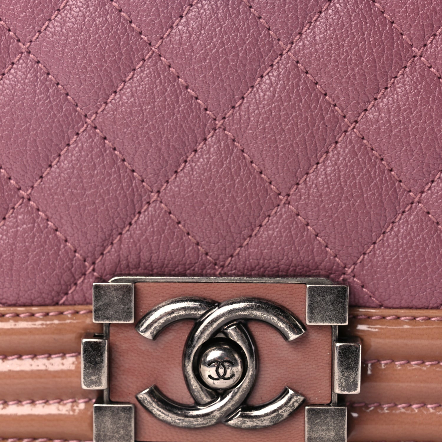 Chanel Goatskin Quilted Patent Small Duo Boy Flap Pink 4 of 9