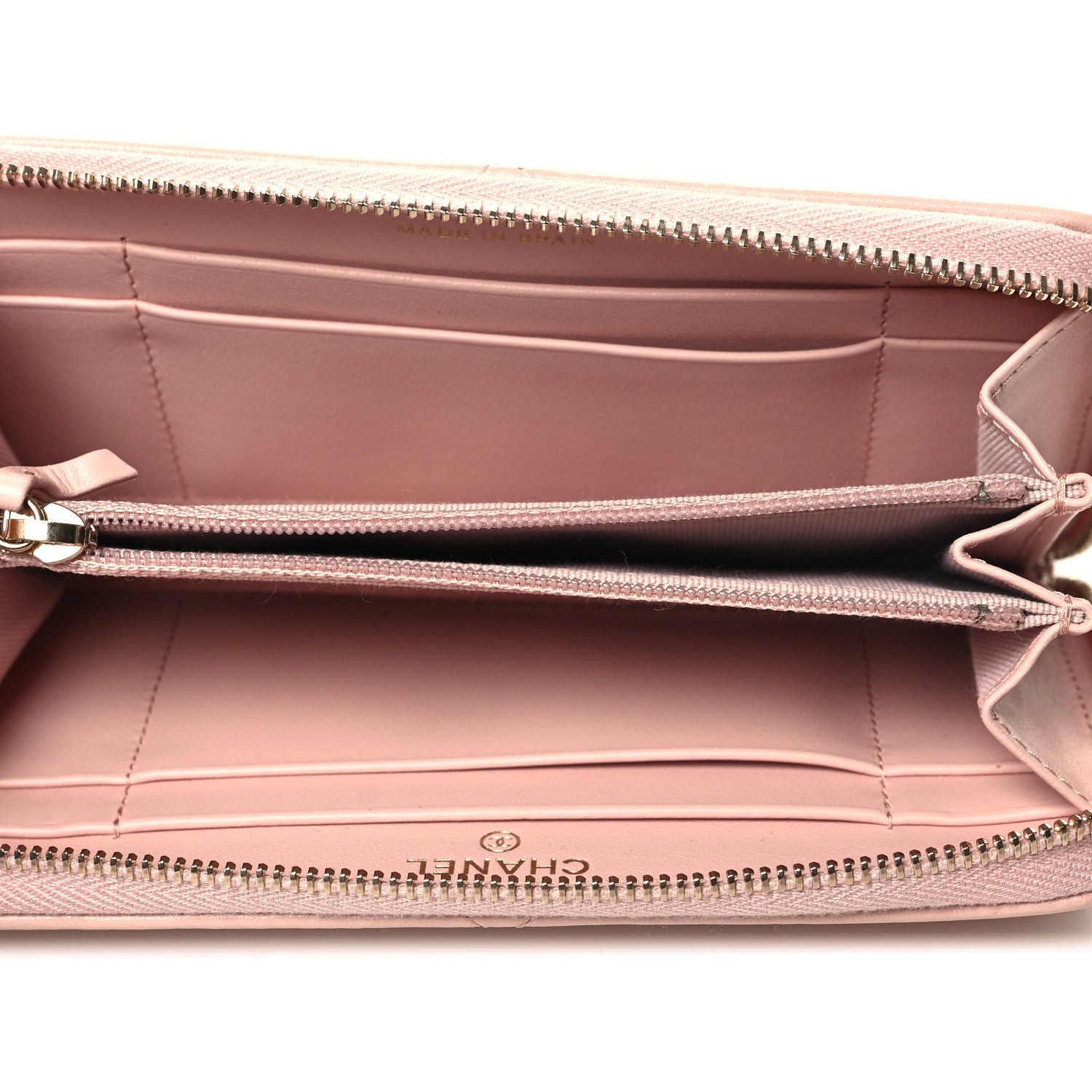 Chanel Lambskin Quilted Chanel 19 Zipped Wallet Light Pink 5 of 9